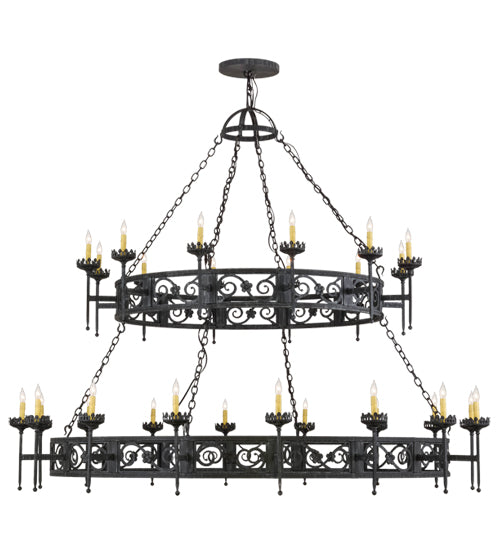 84"W Majella 28 Lt Two Tier Chandelier