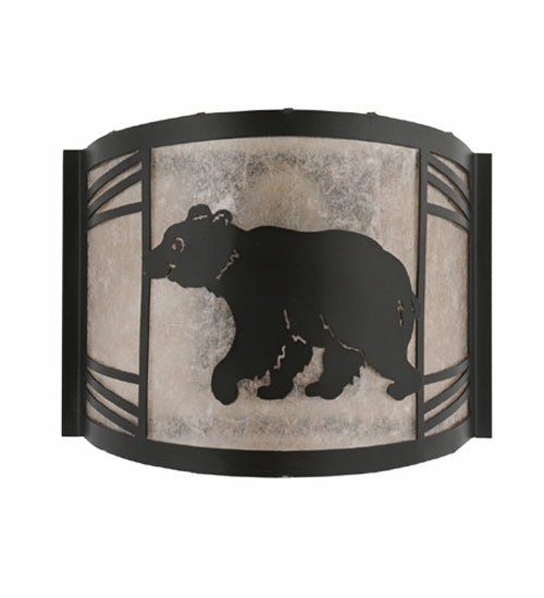 12"W Happy Bear On The Loose Left Wall Sconce