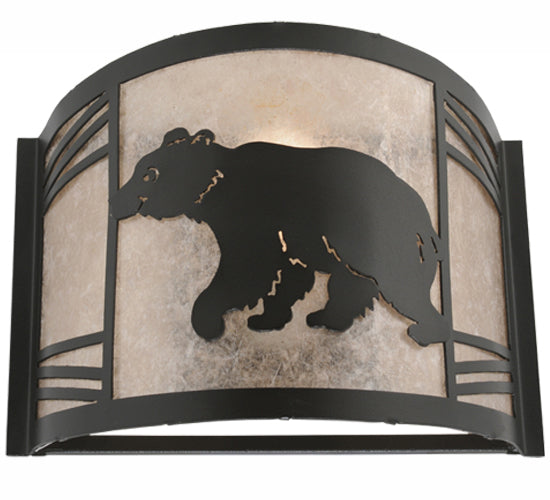 12"W Happy Bear On The Loose Left Wall Sconce