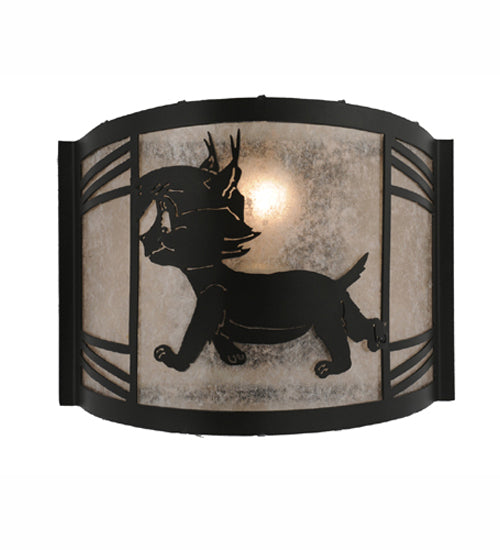 12"W Lynx On The Loose Left Wall Sconce