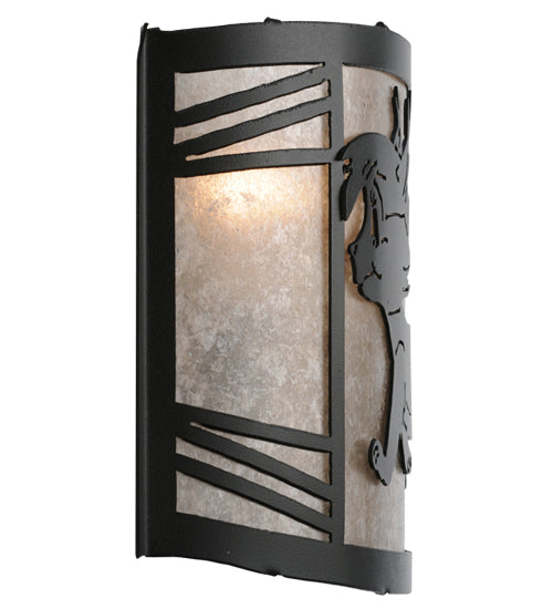 12"W Lynx On The Loose Left Wall Sconce