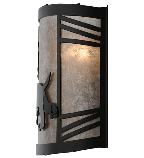 12"W Lynx On The Loose Left Wall Sconce