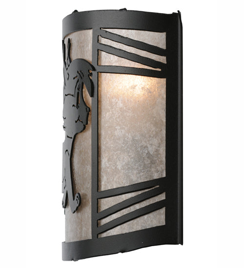 12"W Lynx On The Loose Right Wall Sconce