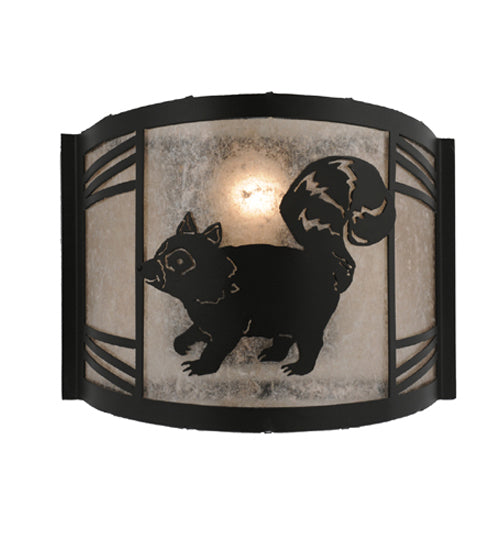 12"W Raccoon On The Loose Left Wall Sconce