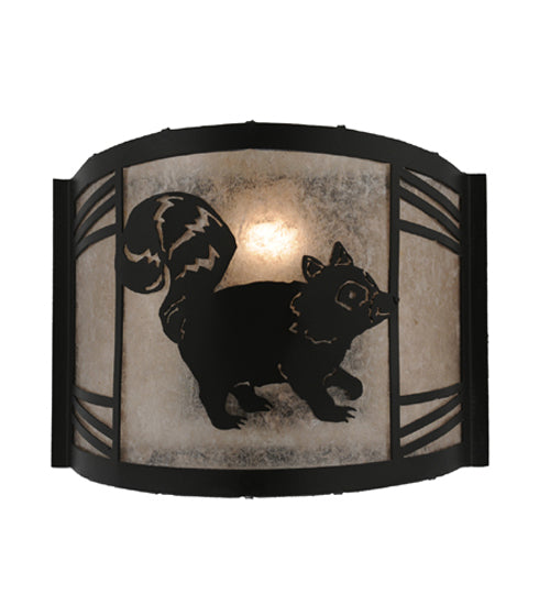 12"W Raccoon On The Loose Right Wall Sconce