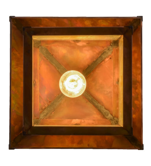 12"Sq Seneca Circle Cross Lantern Pendant