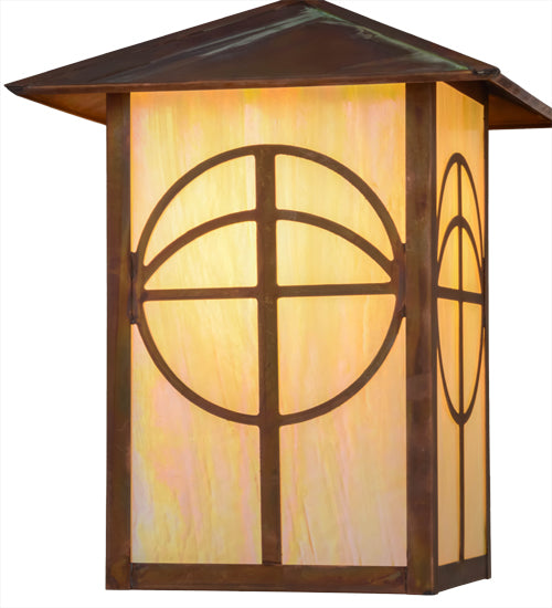 12"Sq Seneca Circle Cross Lantern Pendant