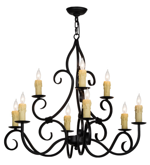 36" Wide Clayton 9 Light Chandelier