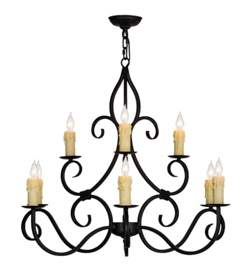 36" Wide Clayton 9 Light Chandelier