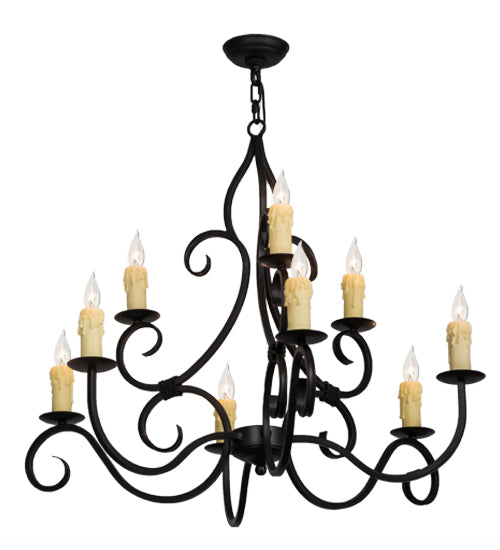 36" Wide Clayton 9 Light Chandelier