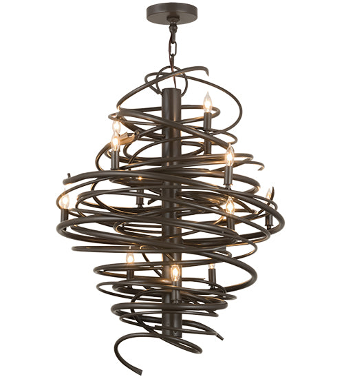 28" Wide Cyclone 12 Light Chandelier