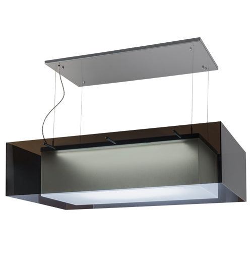 48" Long Quadrato Shadow Box LED Oblong Pendant