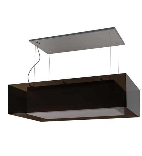 48" Long Quadrato Shadow Box LED Oblong Pendant