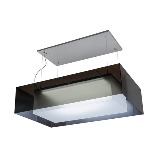 48" Long Quadrato Shadow Box LED Oblong Pendant