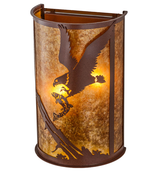 13"W Strike Of The Eagle Wall Sconce