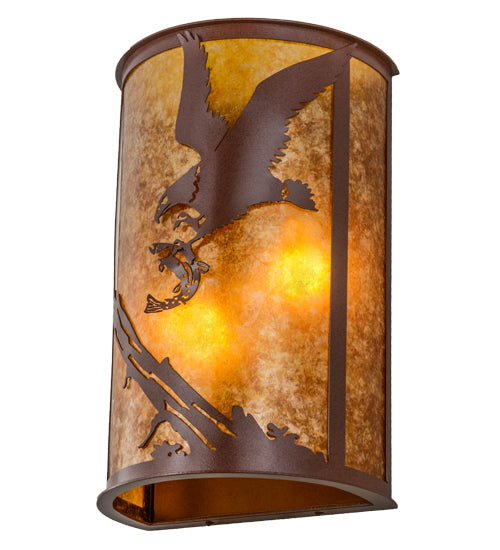 13"W Strike Of The Eagle Wall Sconce