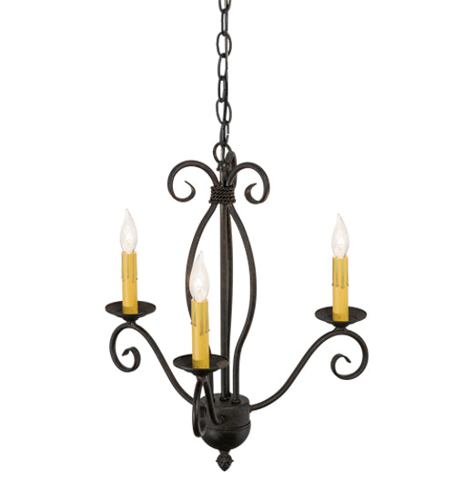 18"W Sienna 3 Lt Chandelier