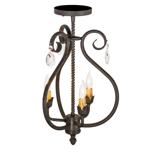 12" Wide Antonia 3 Light Chandelier