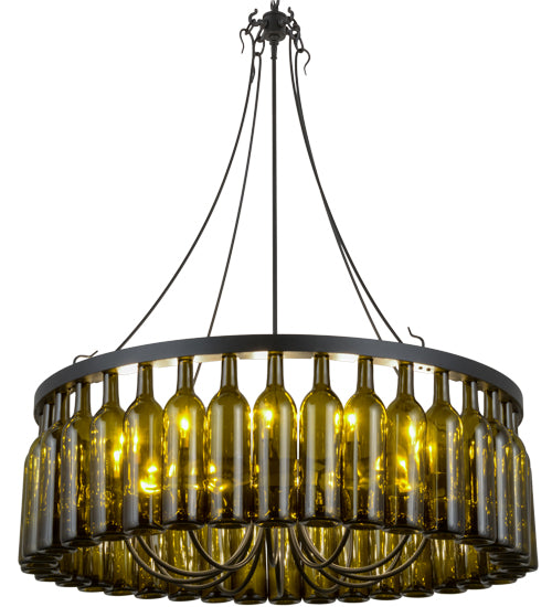 38"W Tuscan Vineyard Estate 36 Wine Bottle Chandelier