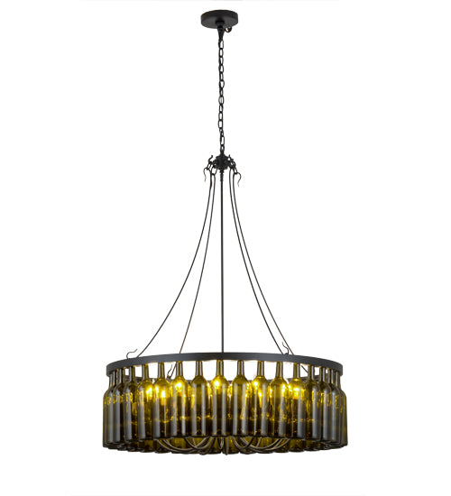 38"W Tuscan Vineyard Estate 36 Wine Bottle Chandelier