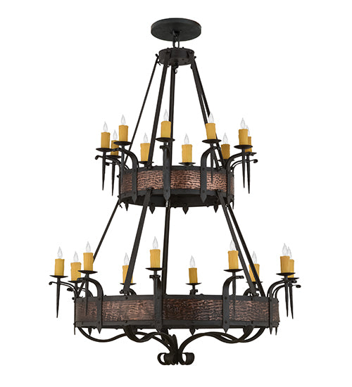 56" Wide Costello 20 Light Two Tier Chandelier