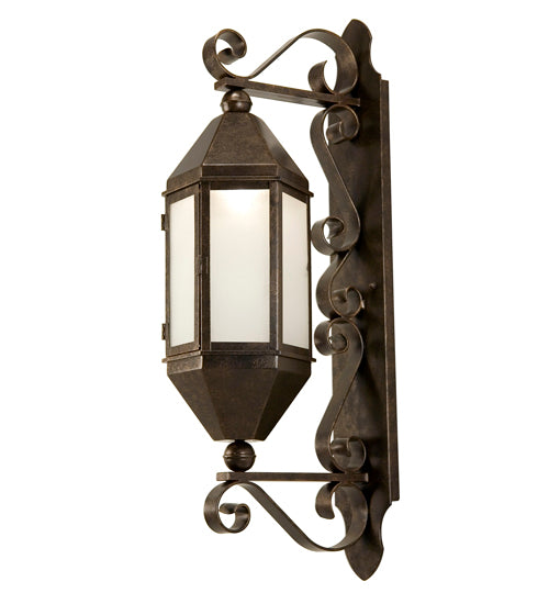 10" Wide Plaza Lantern Wall Sconce