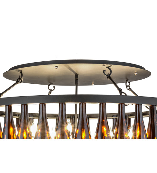 38"W Tuscan Vineyard Estate 36 Wine Bottle Chandelier