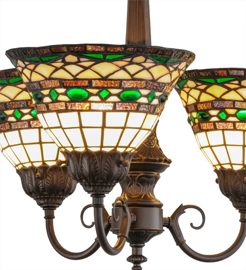 20"W Tiffany Roman 3 Lt Chandelier