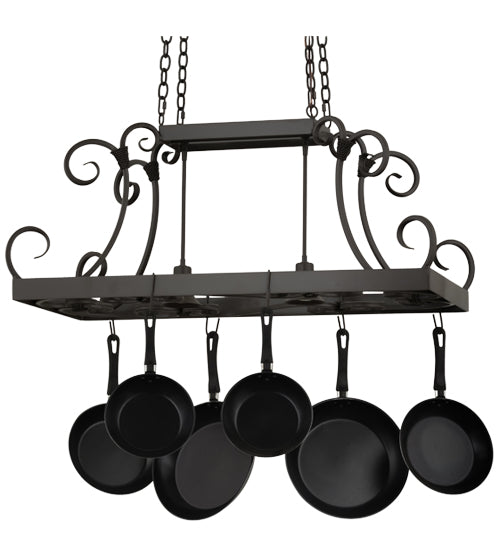 43" Long Caiden 2 Light Pot Rack