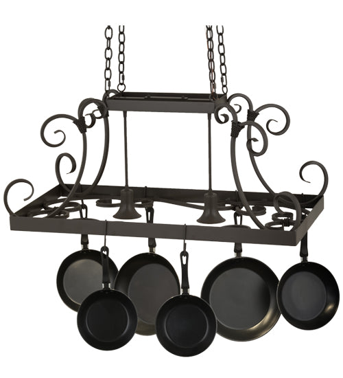 43" Long Caiden 2 Light Pot Rack