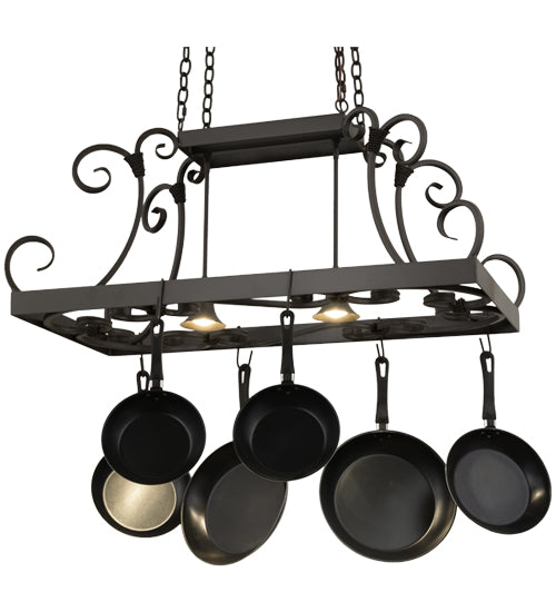 43" Long Caiden 2 Light Pot Rack