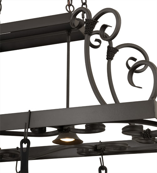 43" Long Caiden 2 Light Pot Rack