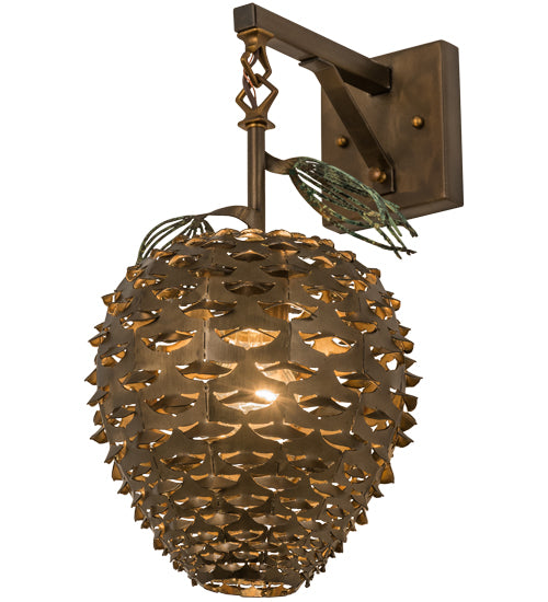 11" Wide Stoneycreek Pinecone Hanging Wall Sconce