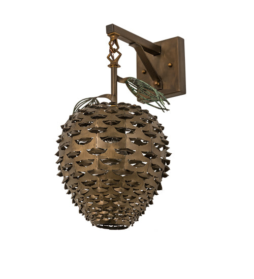 11" Wide Stoneycreek Pinecone Hanging Wall Sconce