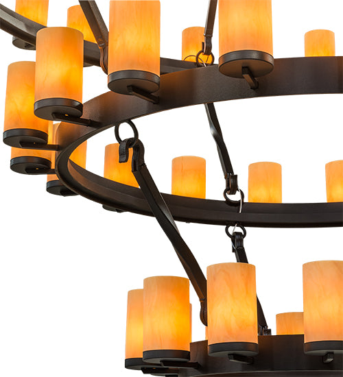 84" Wide Noziroh Ring 60 Light Three Tier Chandelier