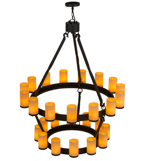 48"W Noziroh Ring 27 Lt Two Tier Chandelier