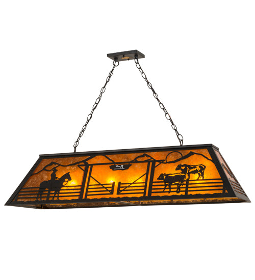 48"L Personalized Ranch Oblong Pendant