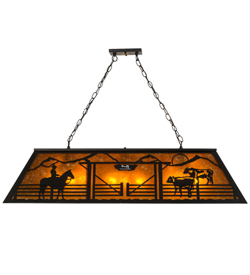 48"L Personalized Ranch Oblong Pendant