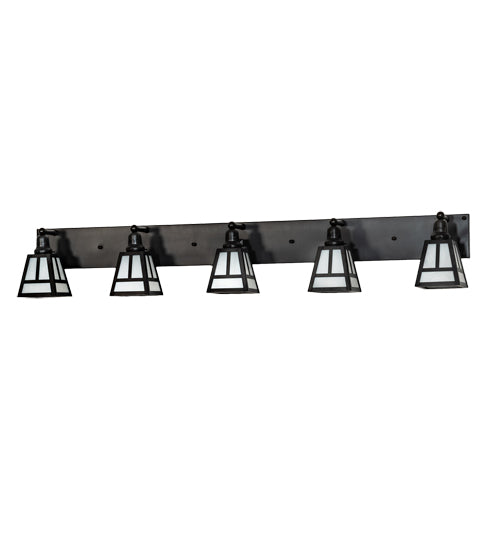 64" Wide "T" Mission 5 Light Vanity Light