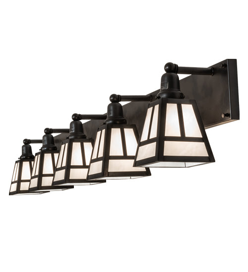 64" Wide "T" Mission 5 Light Vanity Light