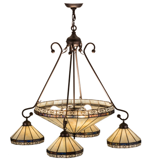 36"W Crestwood 5 Lt Chandelier