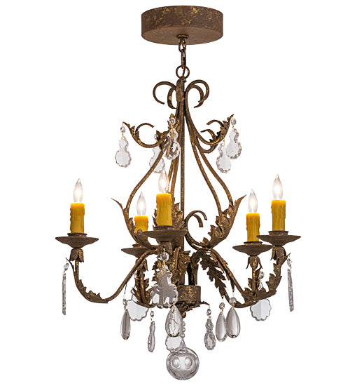 24"W French Elegance 5 Lt Chandelier