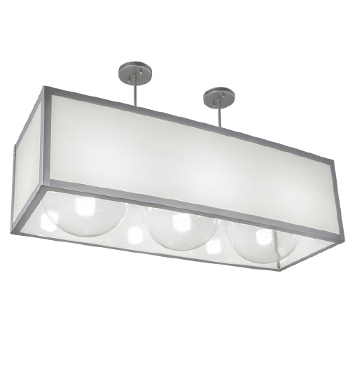 44"L Quadrato Convex 3 Lt Oblong Pendant