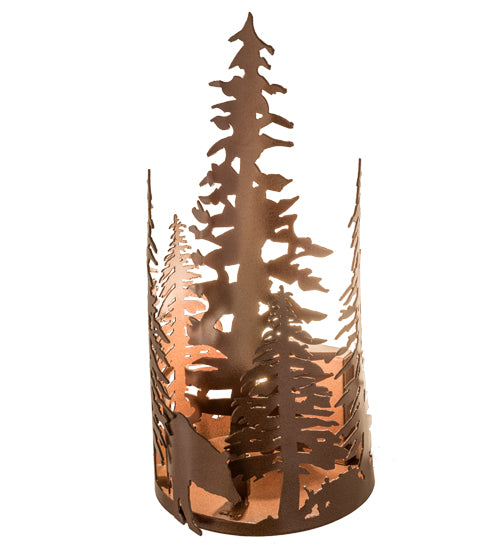 8"W Bear Through The Trees Wall Sconce