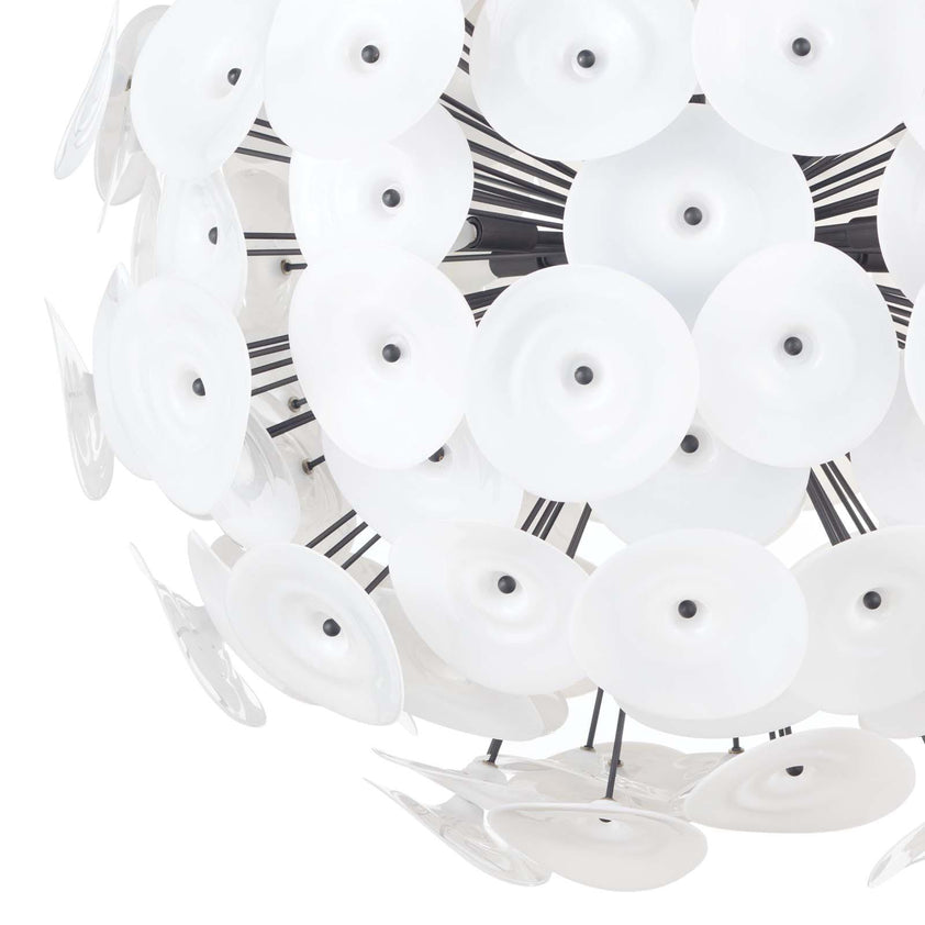 Poppy Glass Chandelier Large (White)