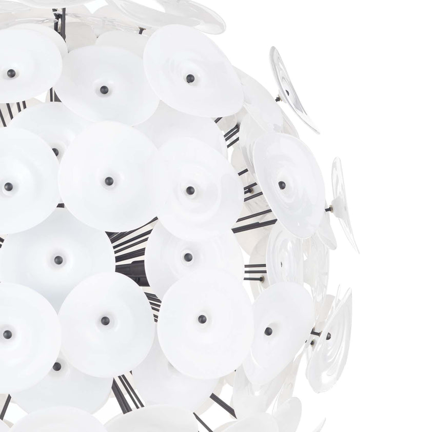 Poppy Glass Chandelier Large (White)