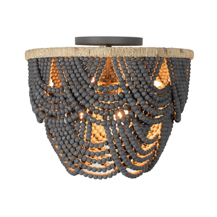 Southern Living Lorelei Wood Bead Flush Mount