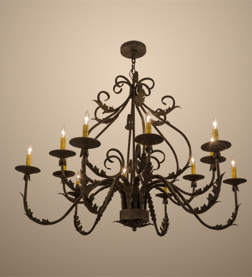 48"W French Elegance 12 Lt Chandelier