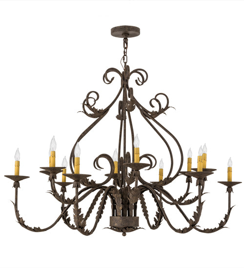 48"W French Elegance 12 Lt Chandelier