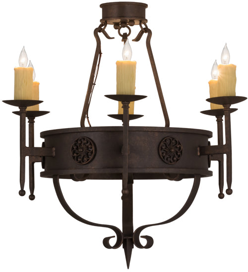 30" Wide Calandra 6 Light Chandelier